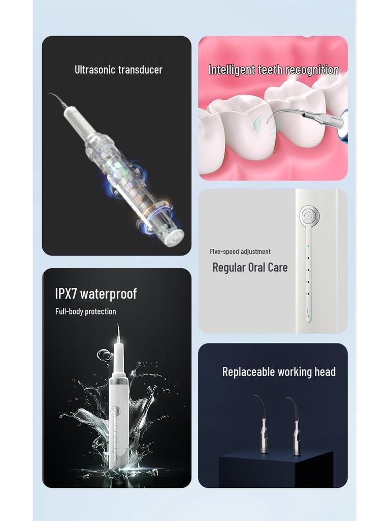 Portable Ultrasonic Water Flosser and Tooth Cleaner