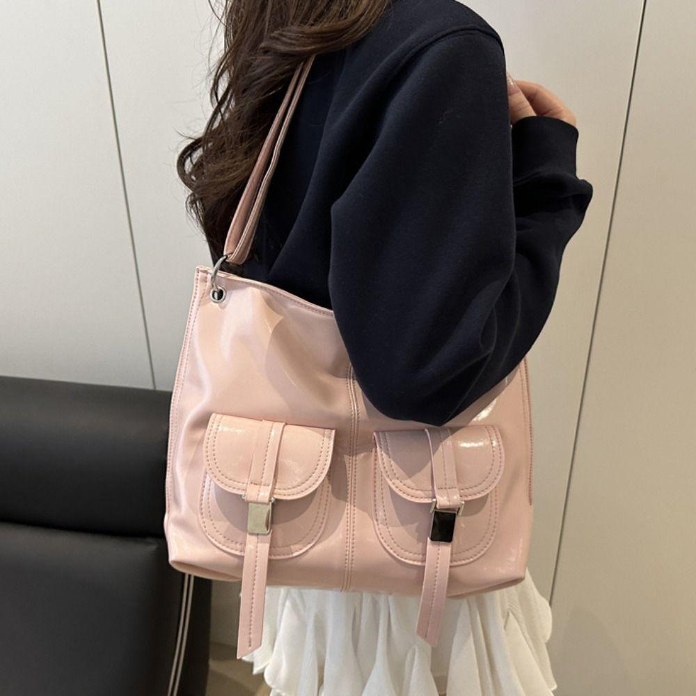 

Korean Style PU Underarm Bag Handbag Shoulder Bag Portable Multi-Pouch Tote Bag Outdoor білий
