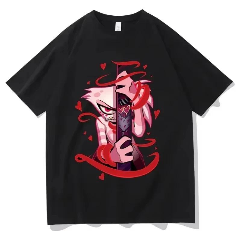Summer 2026 Fashion Tshirt Hozbin Hotel Alastor Summer Luxury Tshirt Unisex 21st Century Style Round Neck Short Sleeve