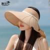 Summer Large Brim Shawl Neck Protection Sun Protection Cap Outdoor Travel UV Protection Sun Hat Versatile Empty Top Hat Children