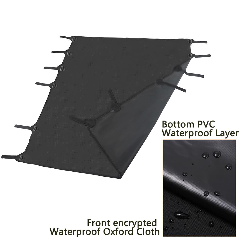 Oxford Cloth Soft Roof Top Cover for Jeep Wrangler TJ 1997-2005 2006 Car Sunshade Anti-UV Roof Cover Exterior Accessories Black