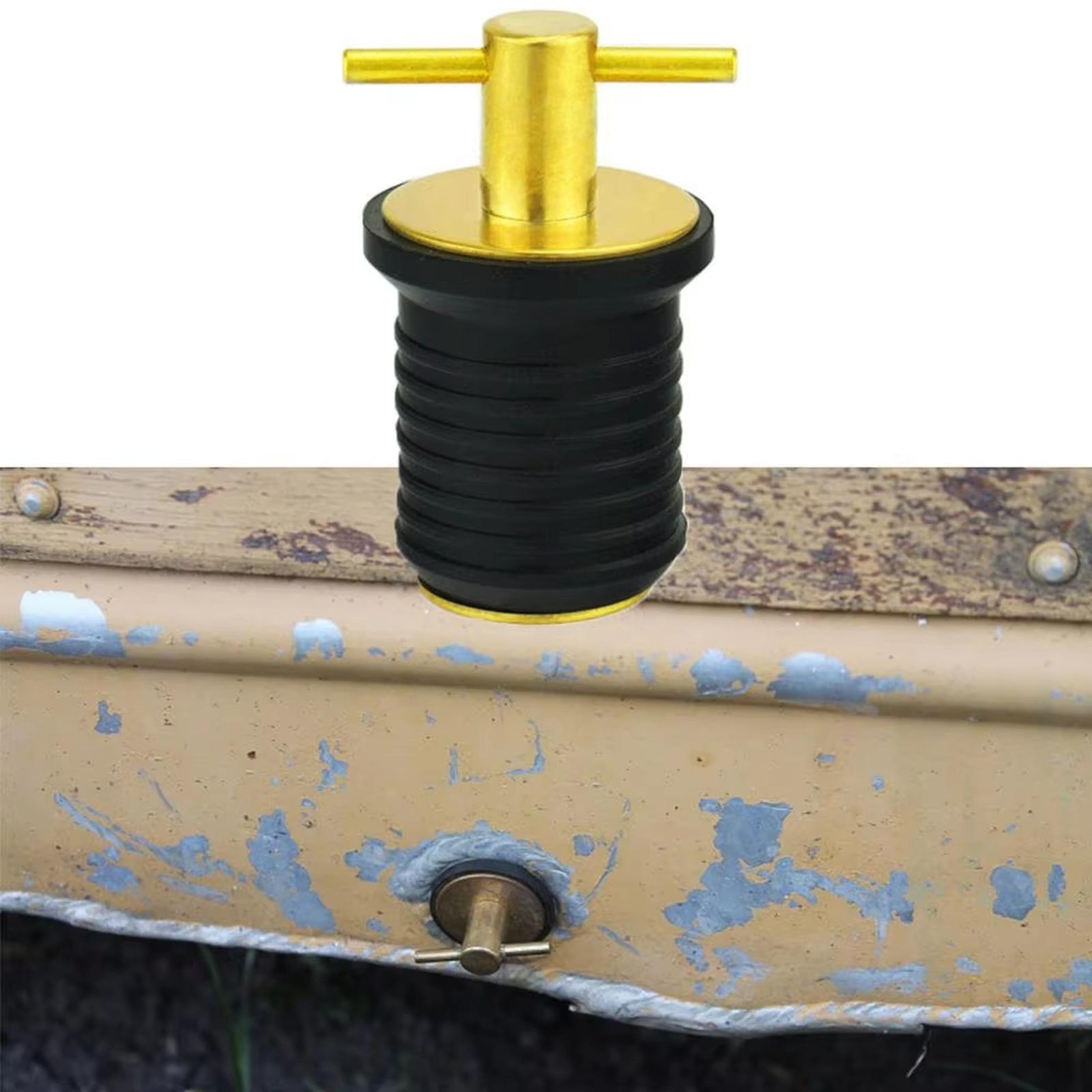 

Brass + Rubber Yacht Hull/Livewell/Baitwell Plug Turn-tite Plug One Size
