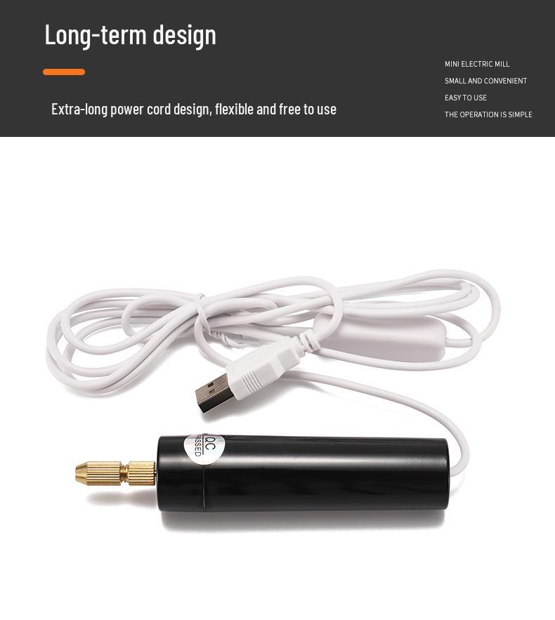 USB Mini Electric Drill for DIY Epoxy Resin, Pearl, and Model Crafting - E18