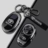 ABU3   Zinc Alloy Leather Car Key Case Cover for Toyota bZ3X Bózhì 3X Platinum 3X 2025 Air_Pro_max Interior Keychain Accessories