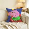 Pink P-P-Peppas-es Pigs  Square Double-Sided printed Pillow Case Bedroom Bedside Pillow Sofa Cushion Cover