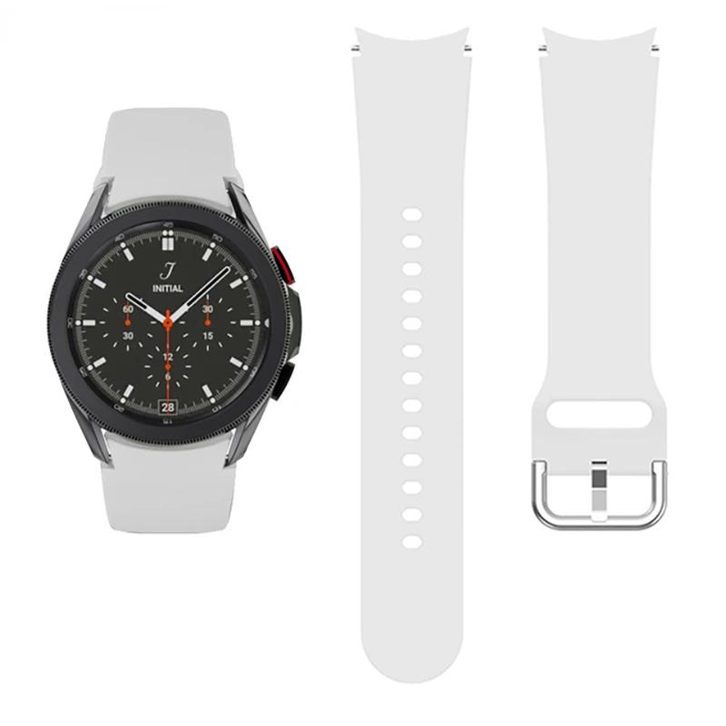 20mm Silicone Strap For Samsung Galaxy Watch 7/6/5/4 40mm 44mm Pro 45mm Bracelet Belt Galaxy Watch 6 4 Classic 47mm 46mm Correa