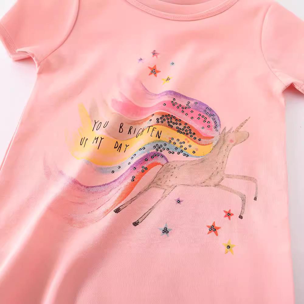 European & American Girls' Cotton Short-Sleeved T-Shirts for Toddlers & Kids - Summer New Arrivals