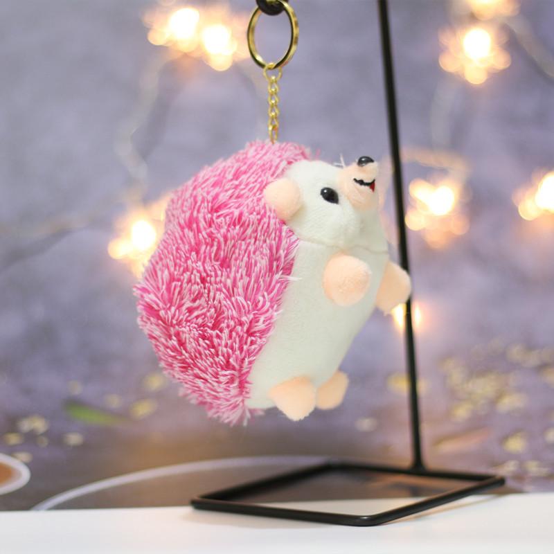 Plush Hedgehog Keychain Pendants Stuffed Animals Doll Toy Keyring Charms Backpack Accessory Adorable Handbag Pendants