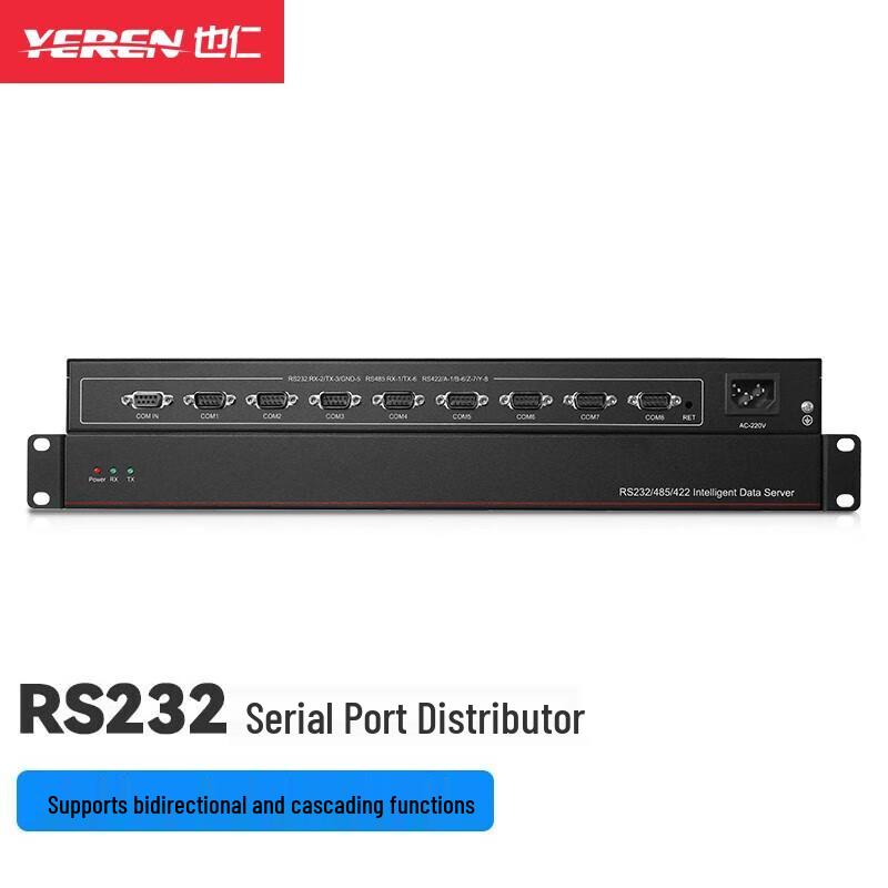 

Industrial RS232 9-pin Serial Port Splitter 1-to-8