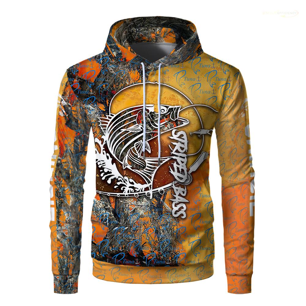 Fiske Roligt Djur Herr Huvtröjor Bass Marlin 3D-tryckta Mode Pullover Huvtröjor Casual Oversized Fisk Harajuku Dam Huvtröja
