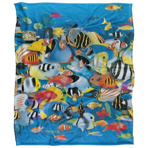 Royce McClure Day Dive Silky Tropical Fish Supersoft Blanket