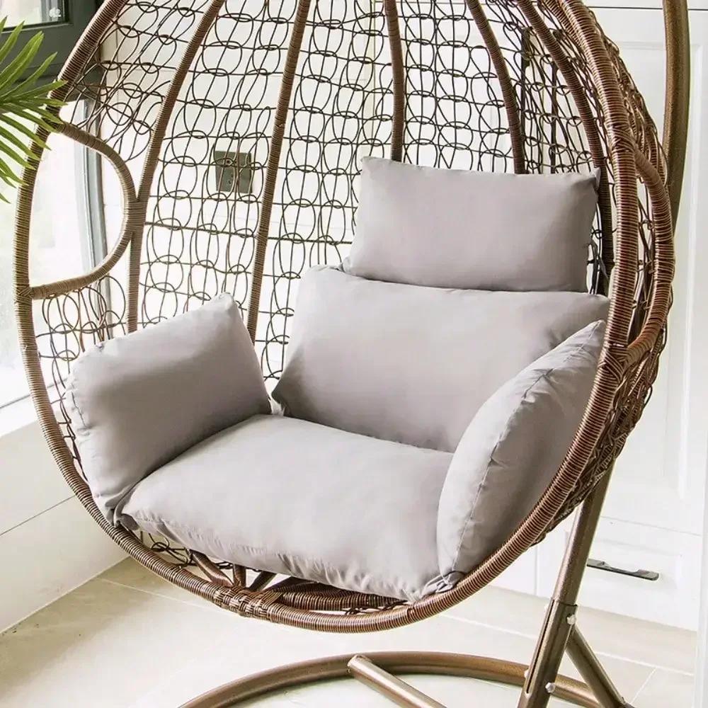 High Quality Outdoor Beach Chair Pad Hanging Egg Basket Swing Cushions Garden Rattan Basket Modern Patio Swing Chair Cushion