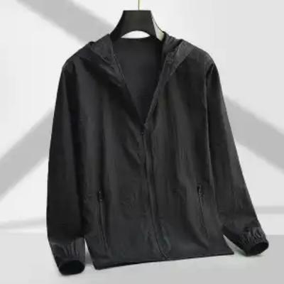 Sunscreen Clothing Men Women UV Resistant Short Solid Print Zipper Pockets Hood Breathable Loose Summer Skin Clothing Thin Coat