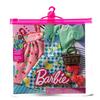 Mattel Barbie Moda Pacote com 2 Conjunto de Vestido Florido (Como Visto no Filme "Barbie") [Roupas para Boneca de Vestir] [Saco Plástico Reutilizável] [A partir de 3 anos] HJT33