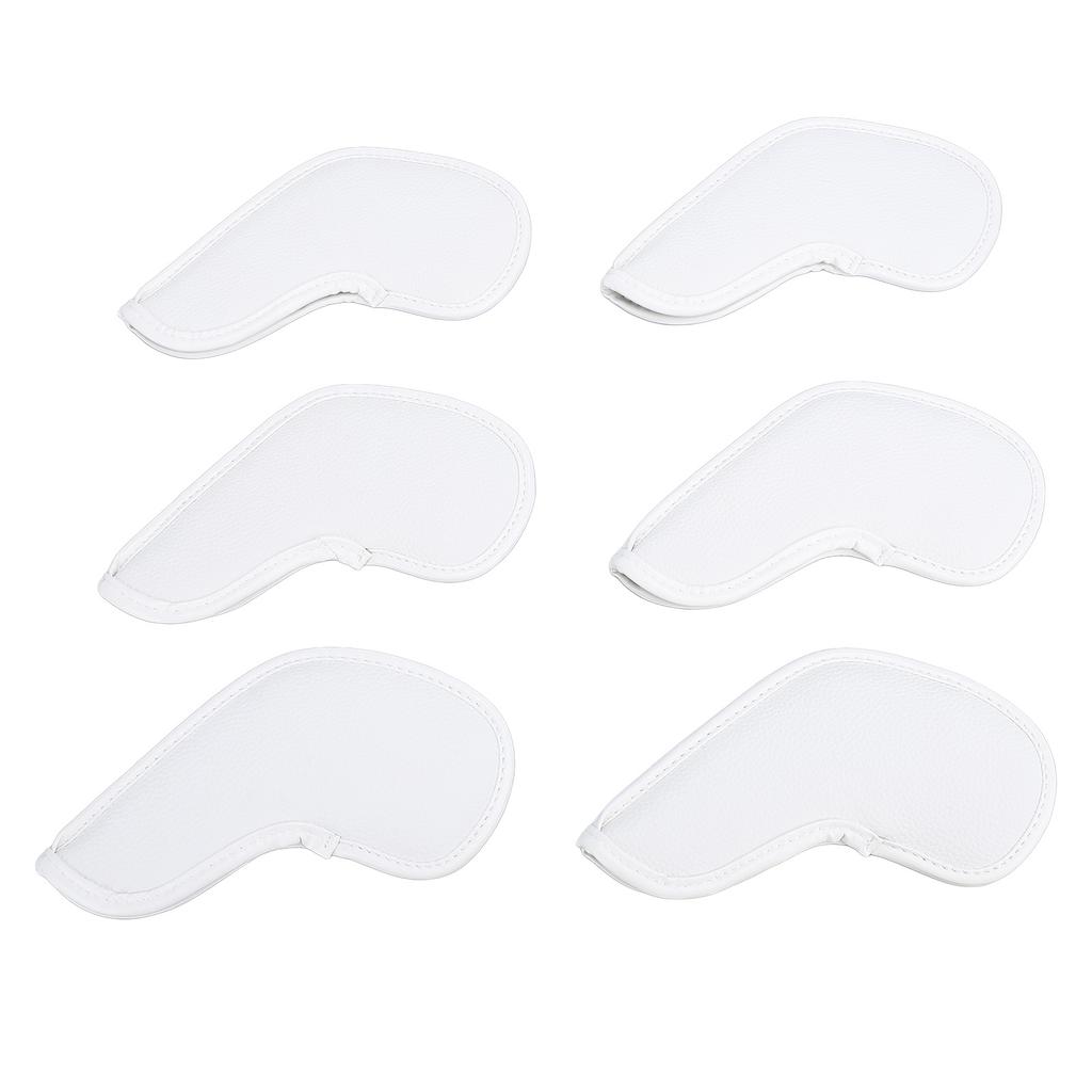 6PCS Golf Club Head Covers PU Leather Abrasion Resistant Clear Numbers Golf Iron Covers Set for Golf Course