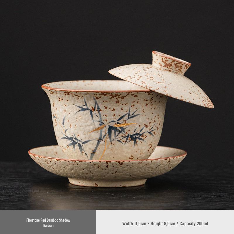 Flint Red Bamboo Xi Shi Teapot Set with Filter & Fairness Cup