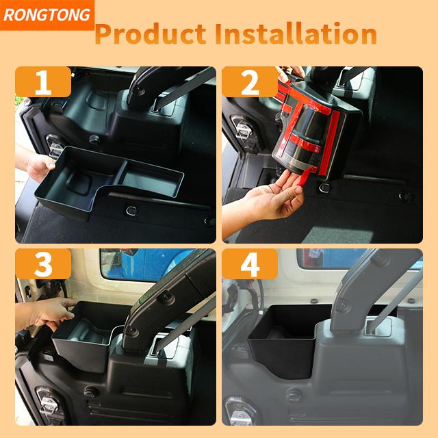 New Car ABS Boot Side Storage Box Suitable for Jeep Wrangler 4-door JL2018+ Car Interior Accessories