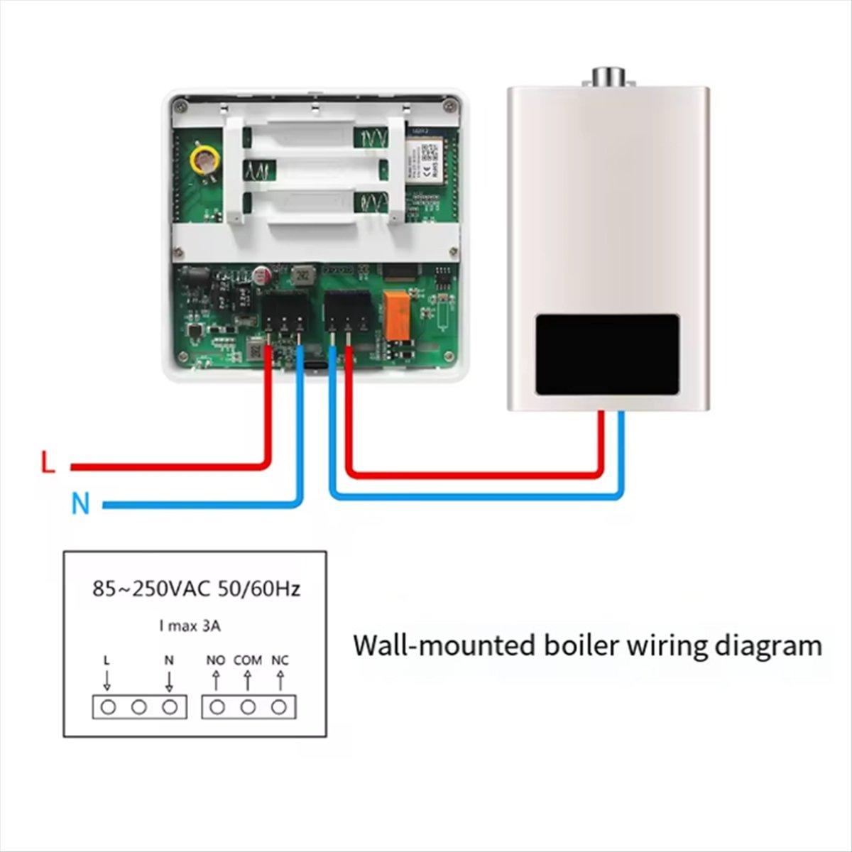 Умный Wi-Fi термостат Tuya для газового котла Работает от батареек Терморегулятор с & Home China Mainland