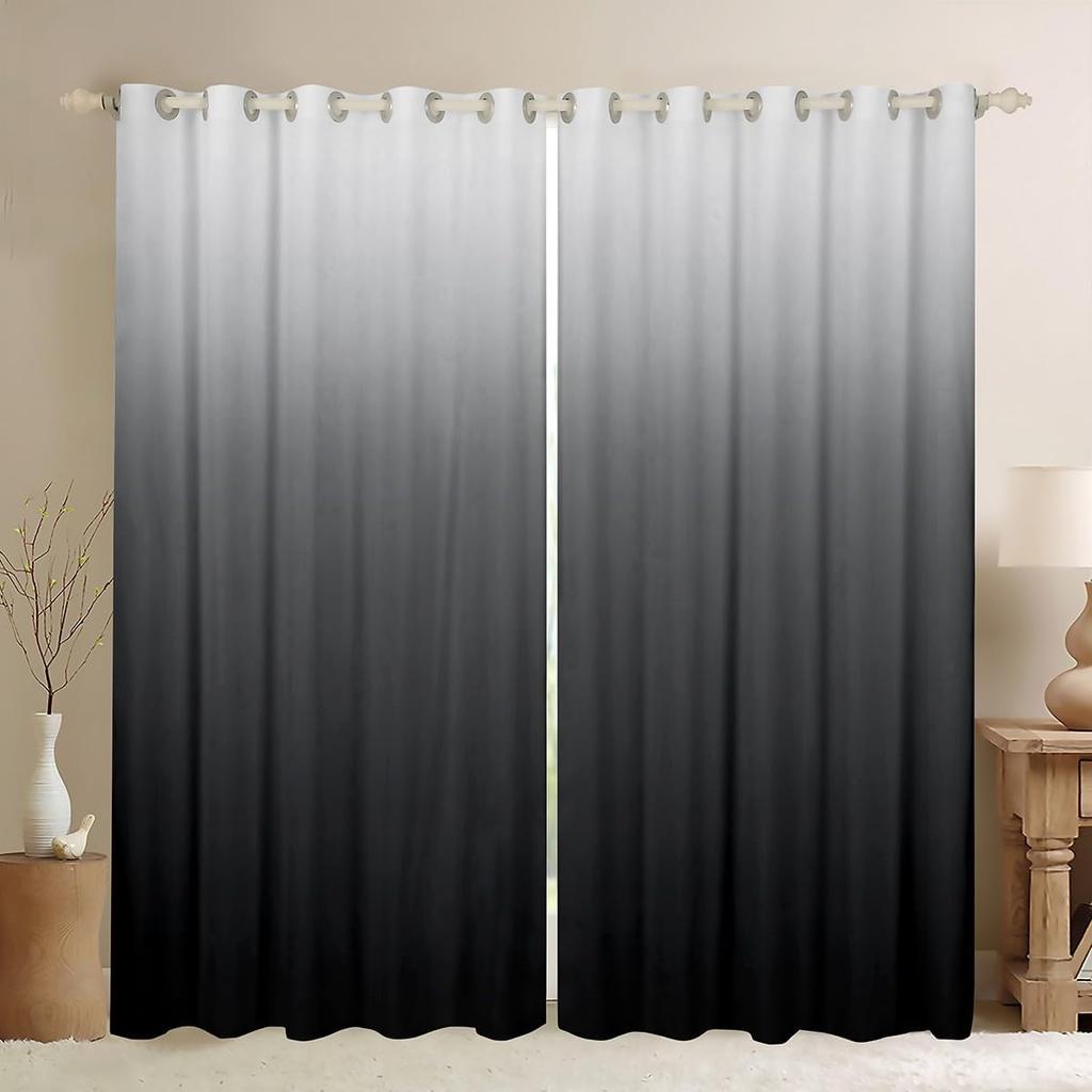 Gradient Window Curtain Ombre Curtains Panels Polyester Treatments Drapes Adults Teen Bedroom Living Room Blackout For Sitting Made Of
