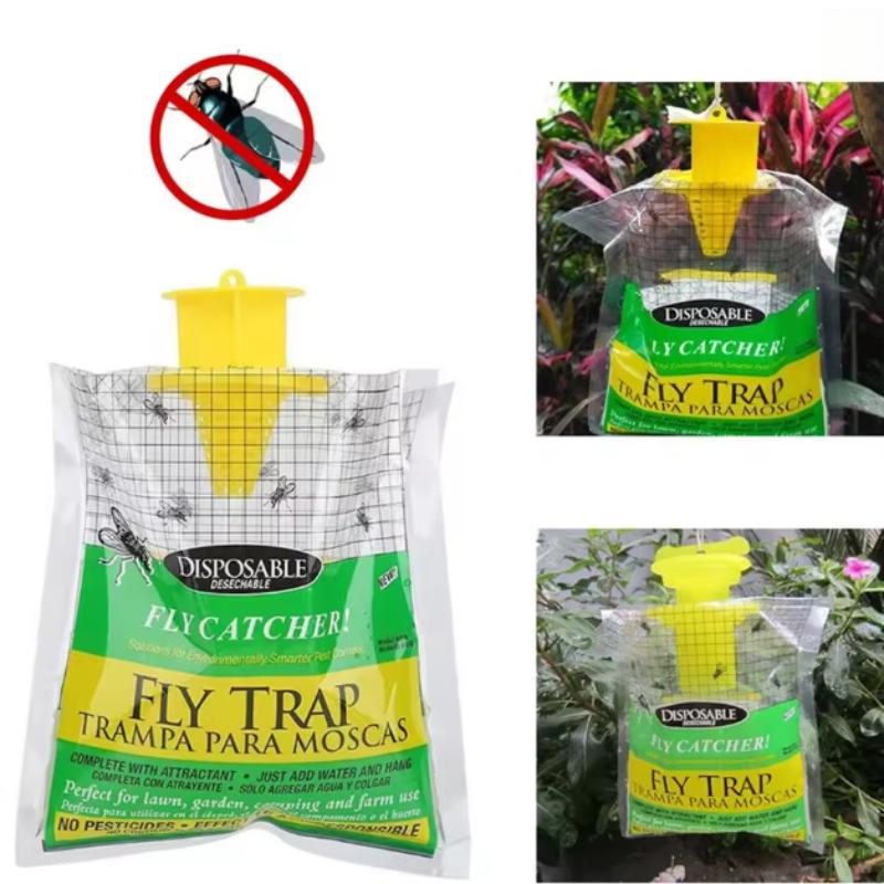 Catcher Bag Hanging Flies Flytrap Fly Traps Pack Water-Soluble Disposable Non-Toxic Harmless For Household Garden Supplies