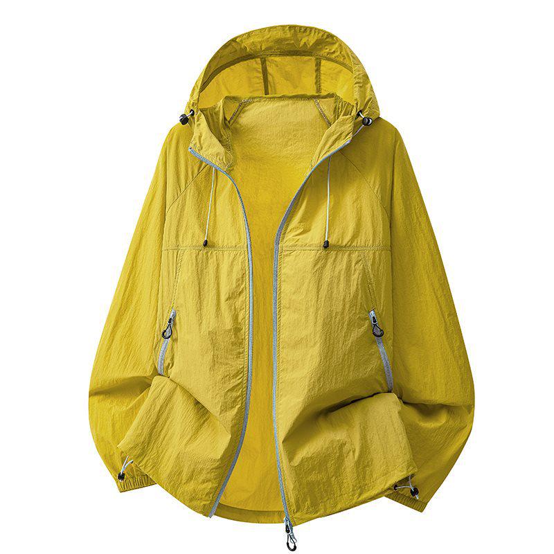 Men's Summer Loose-Fit Color Block Ice Silk Sun Protection Jacket UPF50+