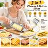Stainless Steel Butter Slicer & Cheese Cutter 2-in-1 Cheese Slicer Wire Butter Slicer  Quick Prep