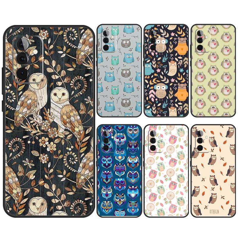 Owl Pattern Funda For Samsung Galaxy A35 A55 A15 A25 A53 A33 A13 A52 A32 A12 A51 A71 A14 A34 A54 Case