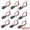10pcs 9 Volt Battery Clip Connector Battery Holder 9V Battery Clips Black Red 2Wired Cable Connection Connector Buckle