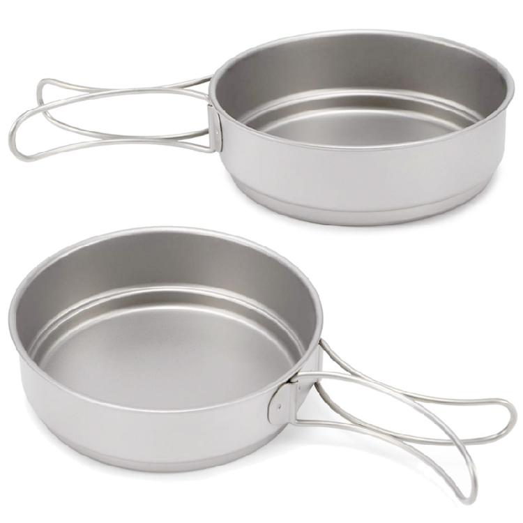 Heavy Type Camping Dish Outdoor Dinnerware Folding Handle Picnics Plate Dish for Backpackers Campers