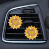 Diamond Crystal Sunflower Car Perfume Clips Auto Air Vent Outlet Aromatherapy Clip Air Freshener Clips Car Interior Accessories