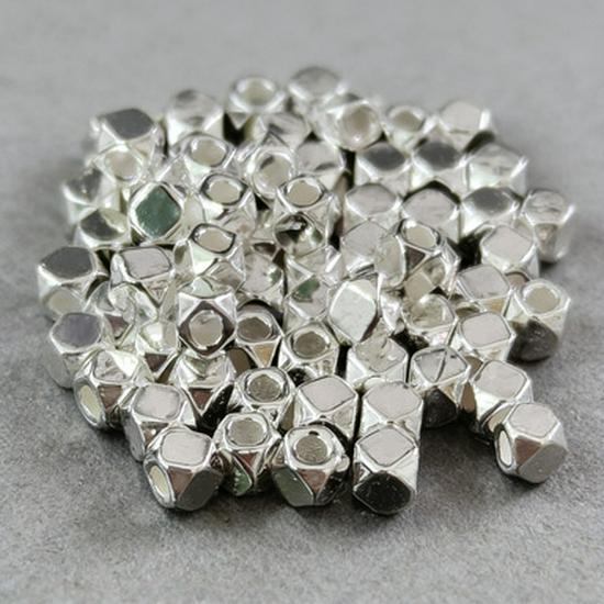 S925 Sterling Silver Multifaceted Spacer Beads for DIY Bracelets, Necklaces, and Accessories