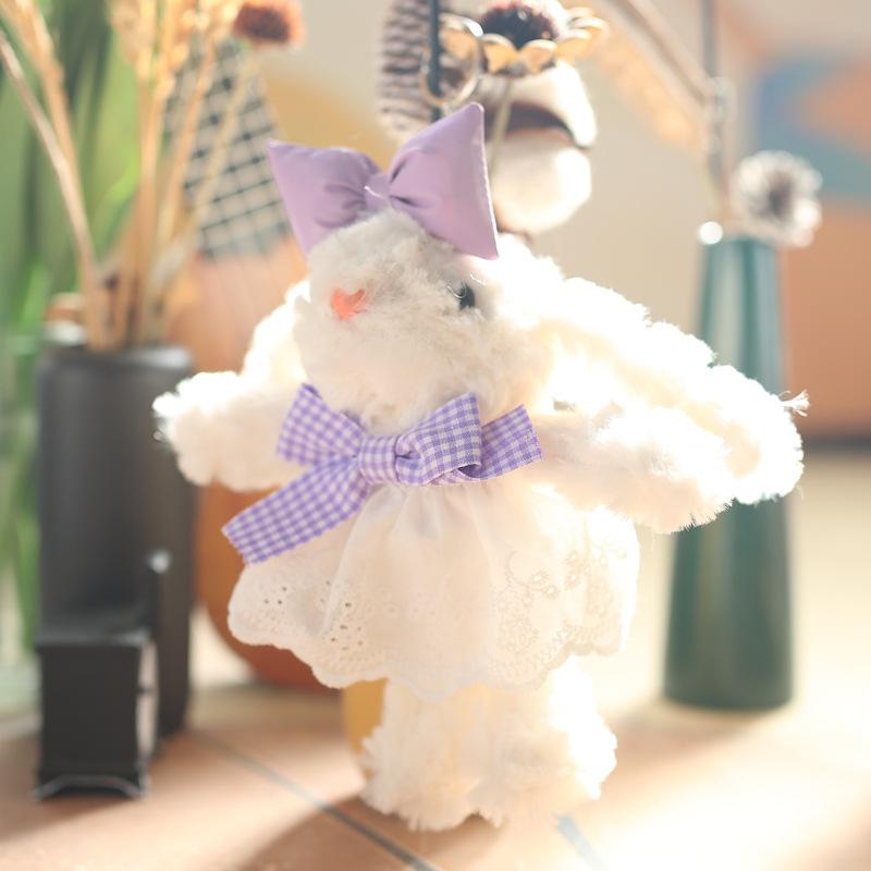 Cute and Fresh Rabbit Pendant Plush Toy Doll Bag Hanging Keychain Rag Doll Doll Doll