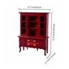 Versatile 1:12 Scale Wooden Display Cabinet Functional Miniature Cupboard Sturdy