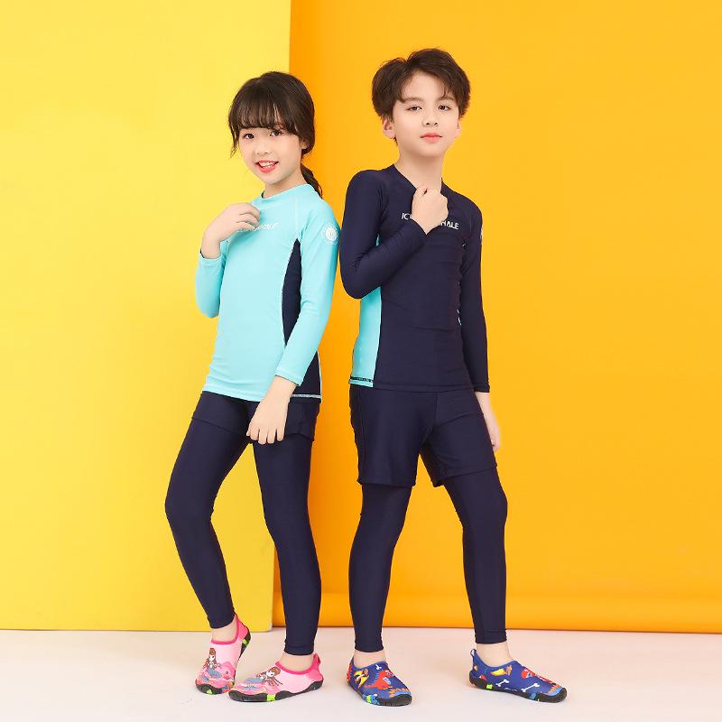 Kids' Long Sleeve Sun Protection Swimsuit - Quick Dry, UV Protection for Boys and Girls