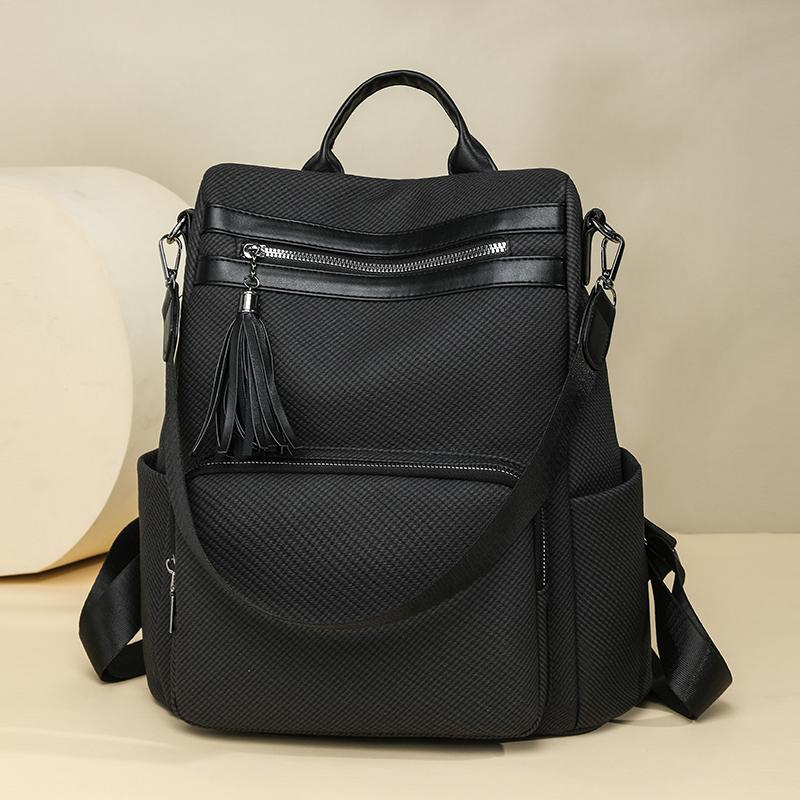 Women's Convertible PU Backpack - Multi-Way Tassel Shoulder Bag for Daily/Travel (Multi-Color Options)