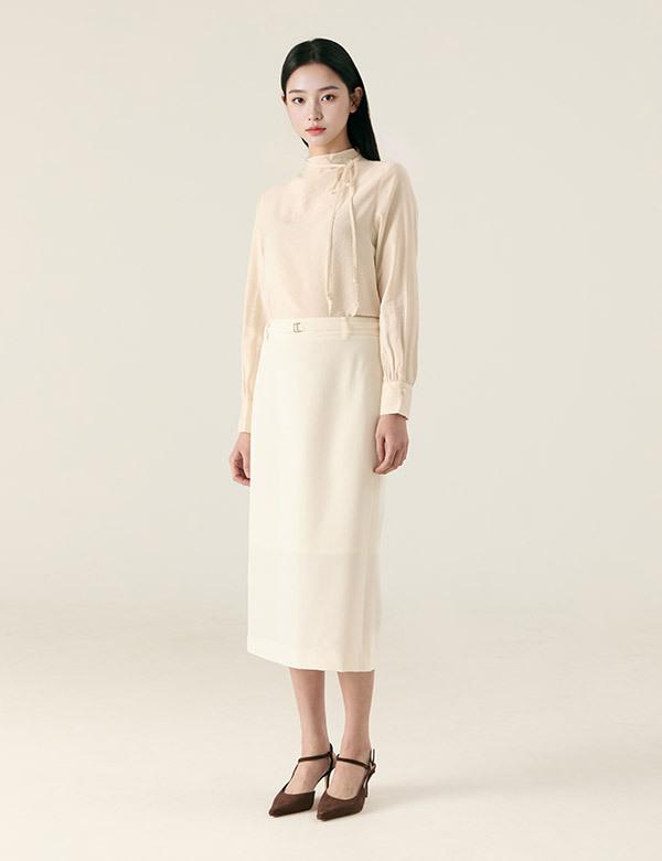 Roem Belted H-Line Long Skirt (Set) Rmwhg24R11