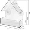 Acrylic Clear Glass Window Birds Hanging Feeder Birdhouse Food Feeding House Table Seed Peanut Suction Cup