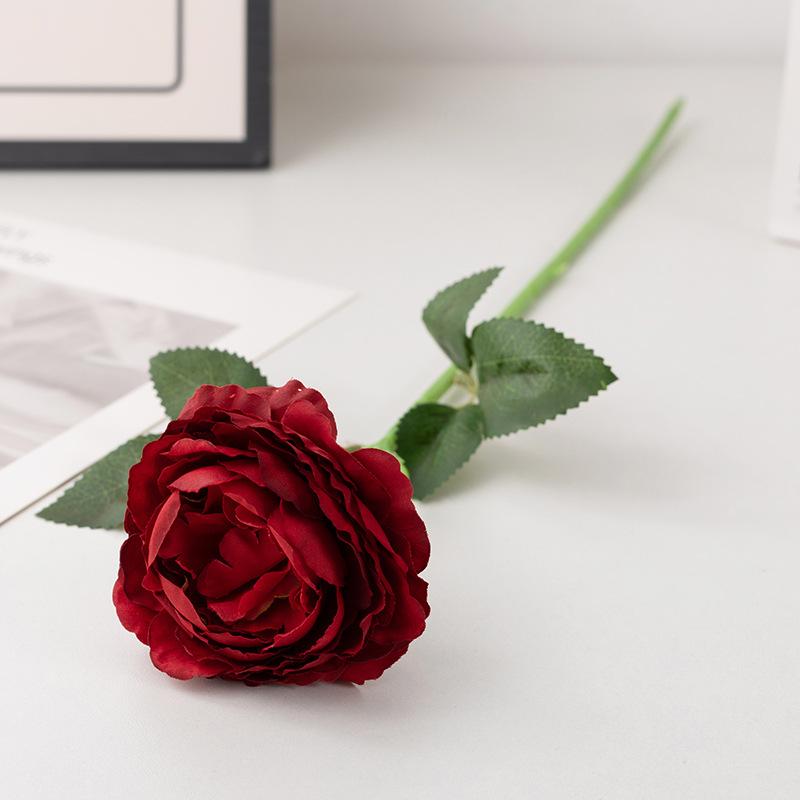 48cm Real Touch Peony Artificial Flowers Branches Rose Decor For Home Vase Wedding Christmas Valentine's Gift Fake Flower