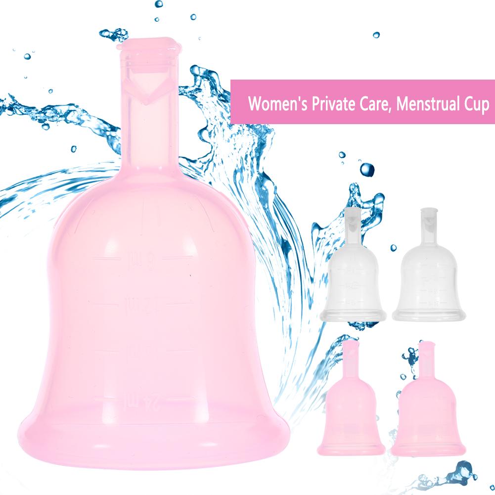 2 Sizes Innovative Reusable Menstrual Cup Food grade Silicone Feminine Period Hygiene Cup