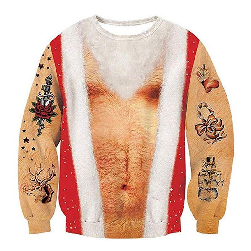 3d Mens Christmas Graphic Print Xmas Hoodie Sweatshirt Pullover Jumper Tops