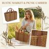 Wicker Fruit Basket, Supermarket Shopping Basket, Picnic Basket
