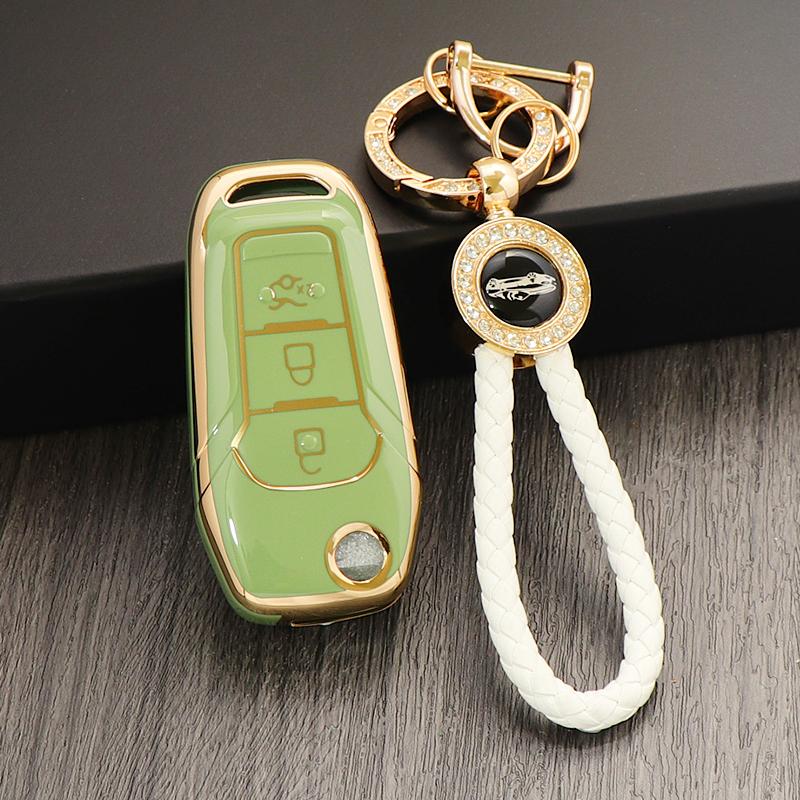 Tpu Flip Car Key Fob Case Cover Shell Fob Keyless Keychain Protector For Ford Ecosport Ranger Everest F-150 F150 F-250 F-350