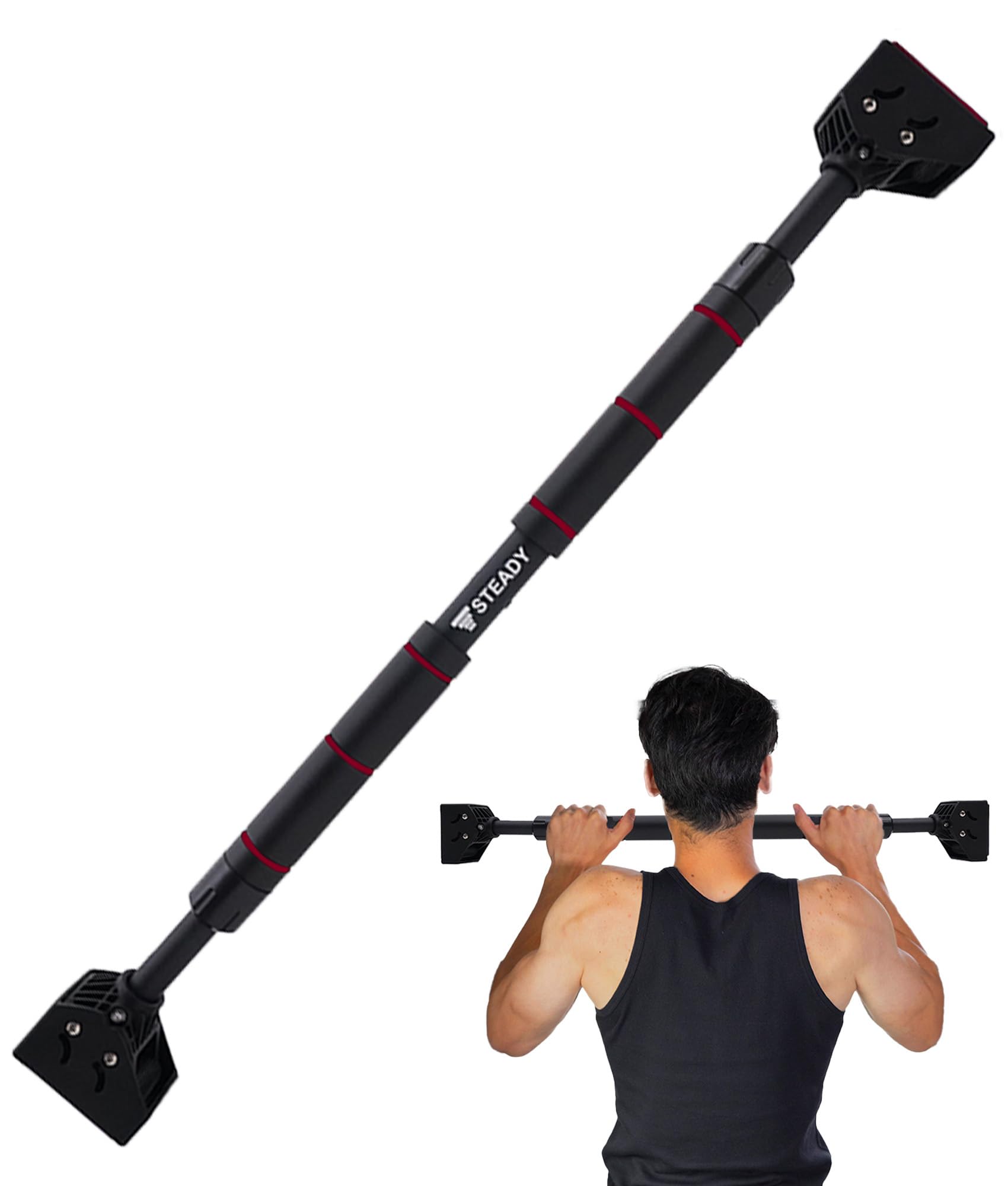 

STEADY Bar Емкость Блокировка без Подвешивания Здоровье Дверь Подтягивание Мышцы Спины Подтягивание Тренировка Мышц Главная ST124 Черный Красный Подтягивание [Простая Установка/Загрузка