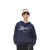 Reebok Cny Series Logo Embroidered Hooded Knit Pullover Sweatshirt Unisex Sweatshirt Dark-Blue 24SRC309UGN2