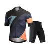 Mens Short Sleeve Cycling Jersey Shorts Set Mountain Bike Breathable Quick Dry
