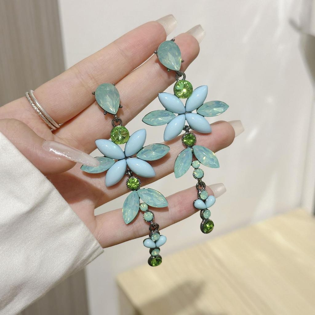 Elegant Floral Bow Earrings - High-End French Design for Women