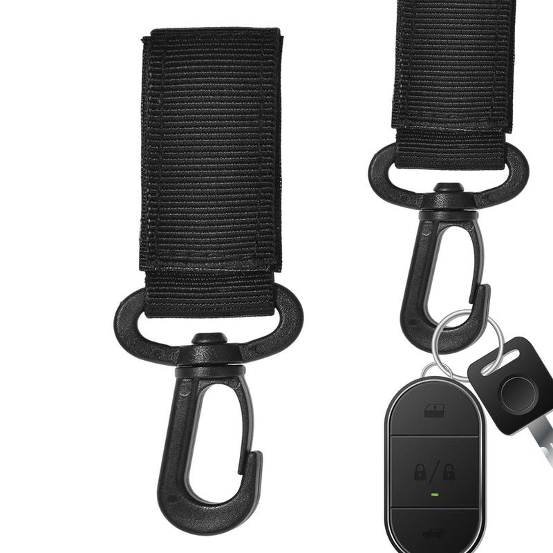 Outdoor Camping Nylon Belt Metal Hanging Carabiner Backpack Hook Clasp Survival Gear Keychain Outdoor Tools Key Chain Accessory