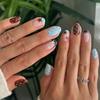 Star Polka Dot Fake Nails 24 Pieces Lightweight Durable Comfortable Wear for Women Manicure