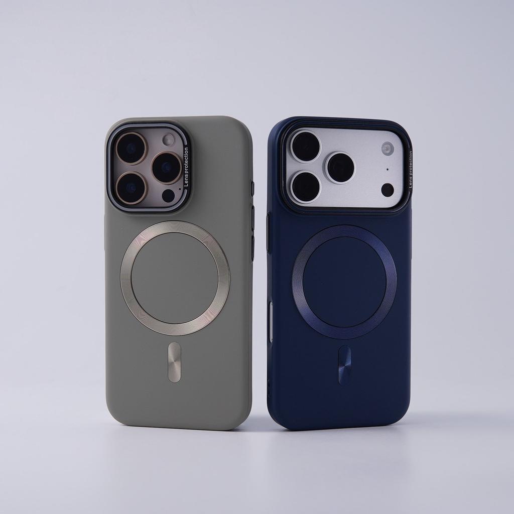 IPhone18PROMAX Solid Color Skin-sensitive Magnetic Mobile Phone Case Is Suitable for Apple 17 Ultra-thin and Simple All-inclusive 16.