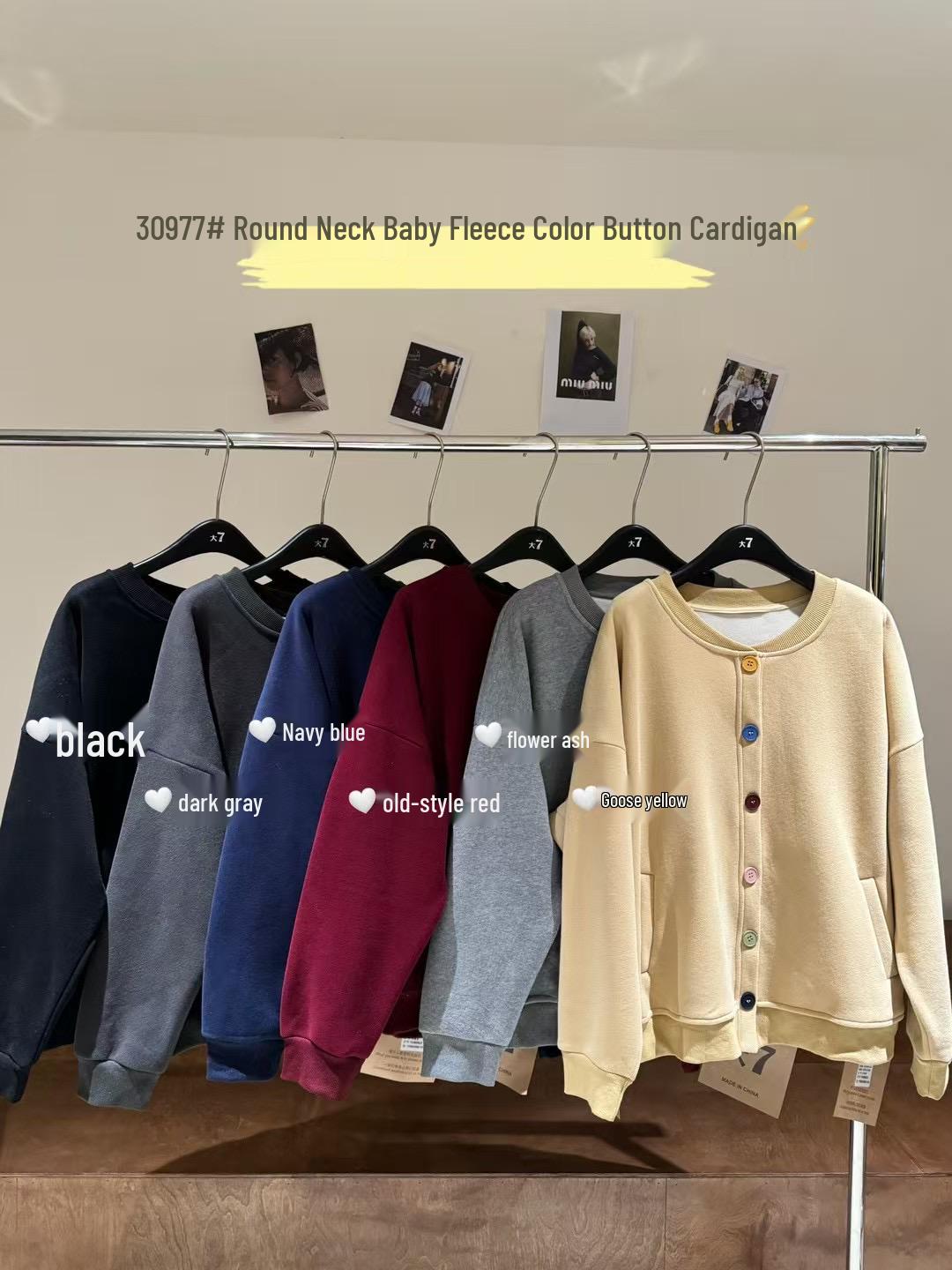 

Женский зимний флисовый кардиган большого размера в корейском стиле Dark Gray